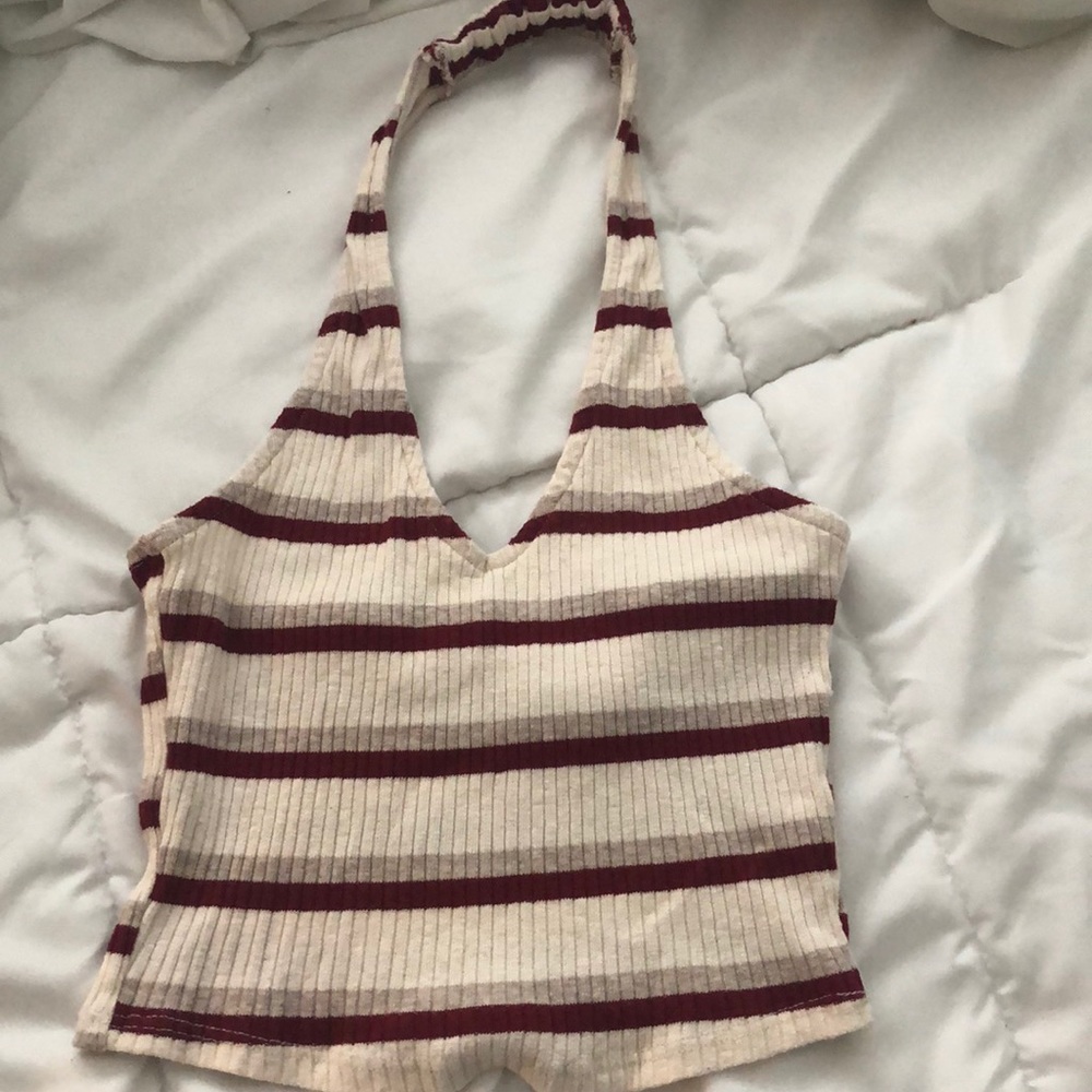 Striped halter top